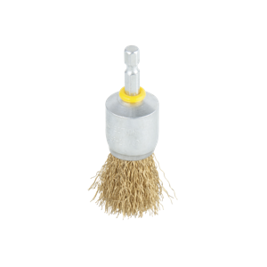 Wolfcraft Penseel-draadborstel | Messing | 6-kant schacht | Ø25mm | 1 stuk - 2738000
