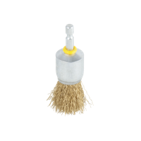 Wolfcraft Penseel-draadborstel | Messing | 6-kant schacht | Ø25mm | 1 stuk - 2738000 Wolfcraft Penseel-draadborstel | Messing | 6-kant schacht | Ø25mm | 1 stuk - 2738000