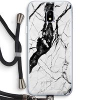 Witte marmer 2: Samsung Galaxy J3 (2017) Transparant Hoesje met koord