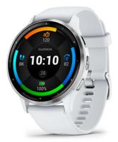 Garmin Venu 3 3,56 cm (1.4") AMOLED 45 mm Digitaal 454 x 454 Pixels Touchscreen Zilver, Wit Wifi GPS