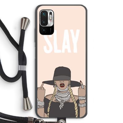 Slay All Day: Xiaomi Redmi Note 10 5G Transparant Hoesje met koord