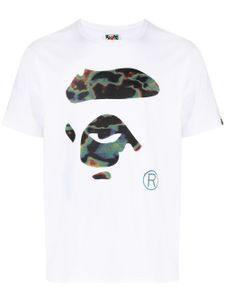 A BATHING APE® t-shirt en coton à logo imprimé - Blanc