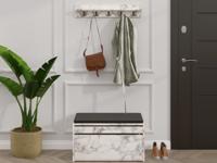Vestiaire BOBETTE 1 klapdeur wit marmer