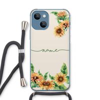 Zonnebloemen: iPhone 13 Transparant Hoesje met koord