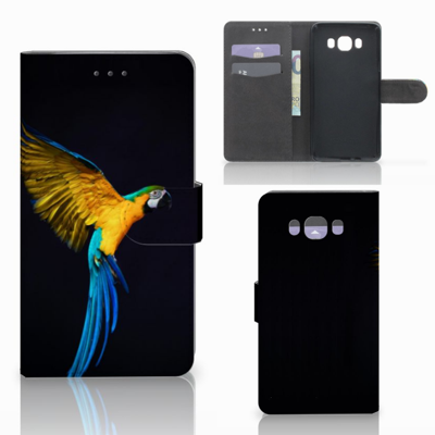 Samsung Galaxy J7 2016 | Telefoonhoesje | Met pasjeshouder | Papegaai