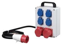 Kopp CEE verdeler 5P/16A/400V naar 2xCEE + 4xWCD - 6314200