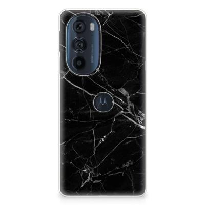 Motorola Edge 30 Pro | TPU | Siliconen hoesje | Marmer Zwart - Origineel Cadeau Vader