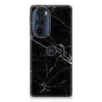Motorola Edge 30 Pro | TPU | Siliconen hoesje | Marmer Zwart - Origineel Cadeau Vader