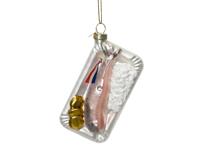 Ornament glas L5.80b3.10h11 cm multi I kerst - Decoris