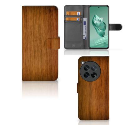 OnePlus 12 | Book Style Case | Donker Hout