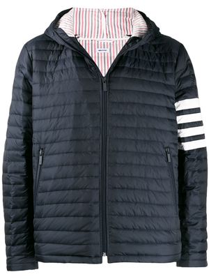 Thom Browne doudoune à détails rayés - Bleu