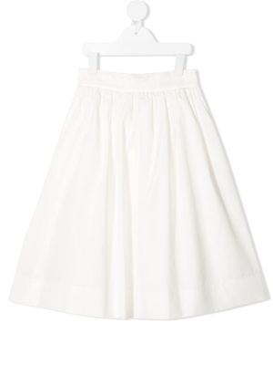 Fendi Kids jupe trapèze à design plissé - Blanc
