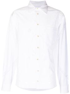 Marine Serre chemise brodée à détails de découpes - Blanc