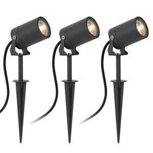 3x Stark Tuinspot Antraciet met Lichtsensor LED