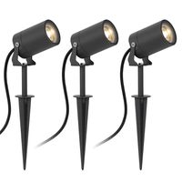 3x Stark Tuinspot Antraciet met Lichtsensor LED - thumbnail