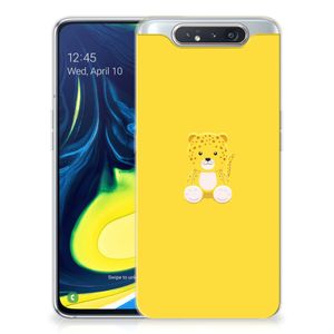 Samsung Galaxy A80 Telefoonhoesje met Naam Baby Leopard