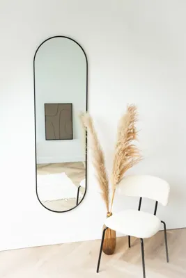 Ovale spiegel 170x50 cm - Zwart