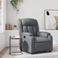 Massagestoel van grijs kunstleer