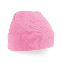 Skimuts original beanie met omslag pink