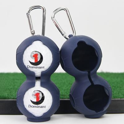 2 stks Golf siliconen dubbele bal beschermende Sleeve (donkerblauw)