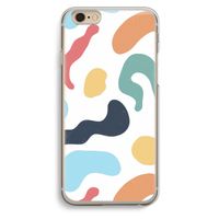Memphis Shapes Blue: iPhone 6 / 6S Transparant Hoesje