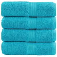 VidaXL Premium washandjes solund 4 stuks turquoise 30x30 cm 600 g/m2 VidaXL Premium washandjes solund 4 stuks turquoise 30x30 cm 600 g/m2