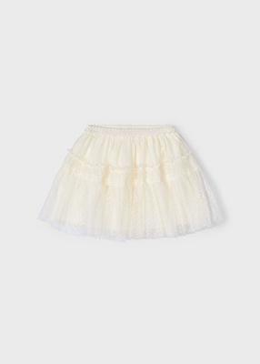 Mayoral Zomer rok tule meisjes - natural wit