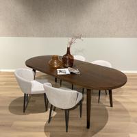 Livingfurn Eettafel Beaunan Mangohout, 240 x 110cm - Bruin - Ovaal - thumbnail