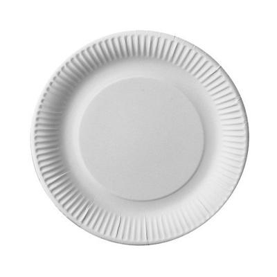 Bordjes - 100x - D23 cm - karton - wegwerpbordjes - feestbordjes composteerbaar