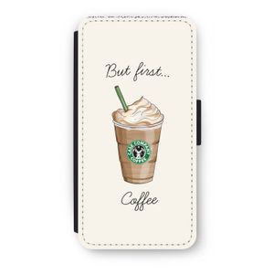But first coffee: iPhone 8 Plus Flip Hoesje