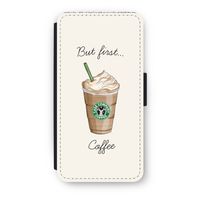 But first coffee: iPhone 8 Plus Flip Hoesje