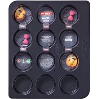 Pyrex muffinbakvorm Magic 31,2 x 25,9 staal zwart 12 vaks - thumbnail