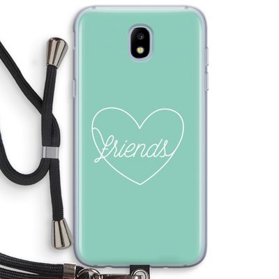 Friends heart pastel: Samsung Galaxy J5 (2017) Transparant Hoesje met koord