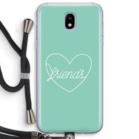 Friends heart pastel: Samsung Galaxy J5 (2017) Transparant Hoesje met koord