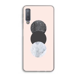Marmeren cirkels: Samsung Galaxy A7 (2018) Transparant Hoesje