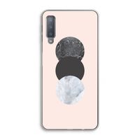 Marmeren cirkels: Samsung Galaxy A7 (2018) Transparant Hoesje