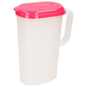 Plasticforte Waterkan met deksel - 2L - fuchsia - kunststof