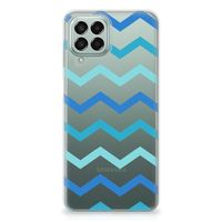 Samsung Galaxy M33 TPU bumper Zigzag Blauw - thumbnail