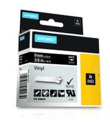 Labeltape DYMO IND RHINO 1805437 Vinyl Tapekleur: Zwart Tekstkleur:Wit 9 mm 5.5 m - thumbnail