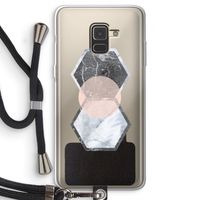 Creatieve toets: Samsung Galaxy A8 (2018) Transparant Hoesje met koord