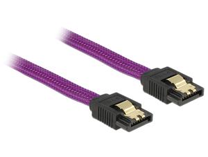 DeLOCK 83691 SATA-kabel 0,5 m SATA 7-pin Paars