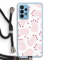 Hands pink: Samsung Galaxy A52 Transparant Hoesje met koord