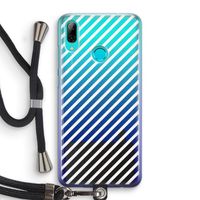 Strepen zwart-wit: Huawei P Smart (2019) Transparant Hoesje met koord