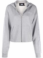 Karl Lagerfeld hoodie à bande logo - Gris