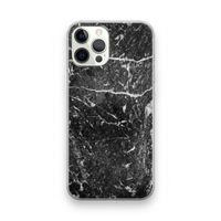 Zwart marmer: iPhone 12 Pro Transparant Hoesje