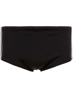 Osklen slip de bain à rayures latérales - Noir