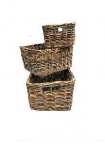 Dr Rieten v-ager mand 45x35x25 bruin
