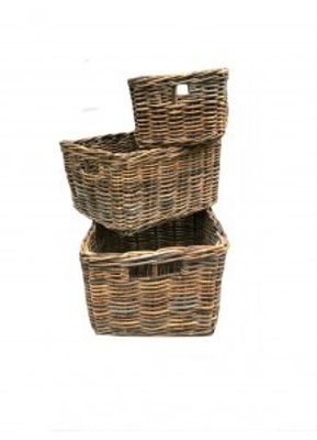 Dr Rieten v-ager mand 45x35x25 bruin