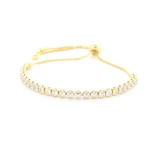 Kalli Armband met Stras Steentjes 3 mm Goud