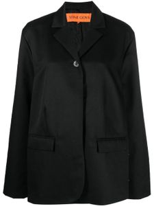 Stine Goya blazer boutonné à col cranté - Noir